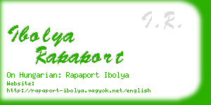 ibolya rapaport business card